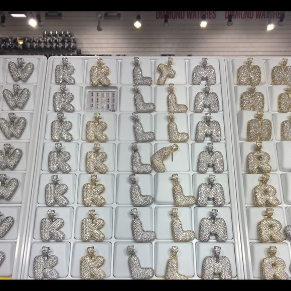 Bubble Letter Initial A-Z GoldPlated Brass - Picture 5 of 8